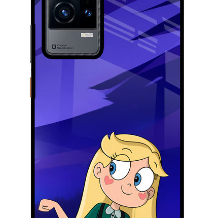 Star Glow iQOO 9 5G Glass Case Back Cover by Casekaro