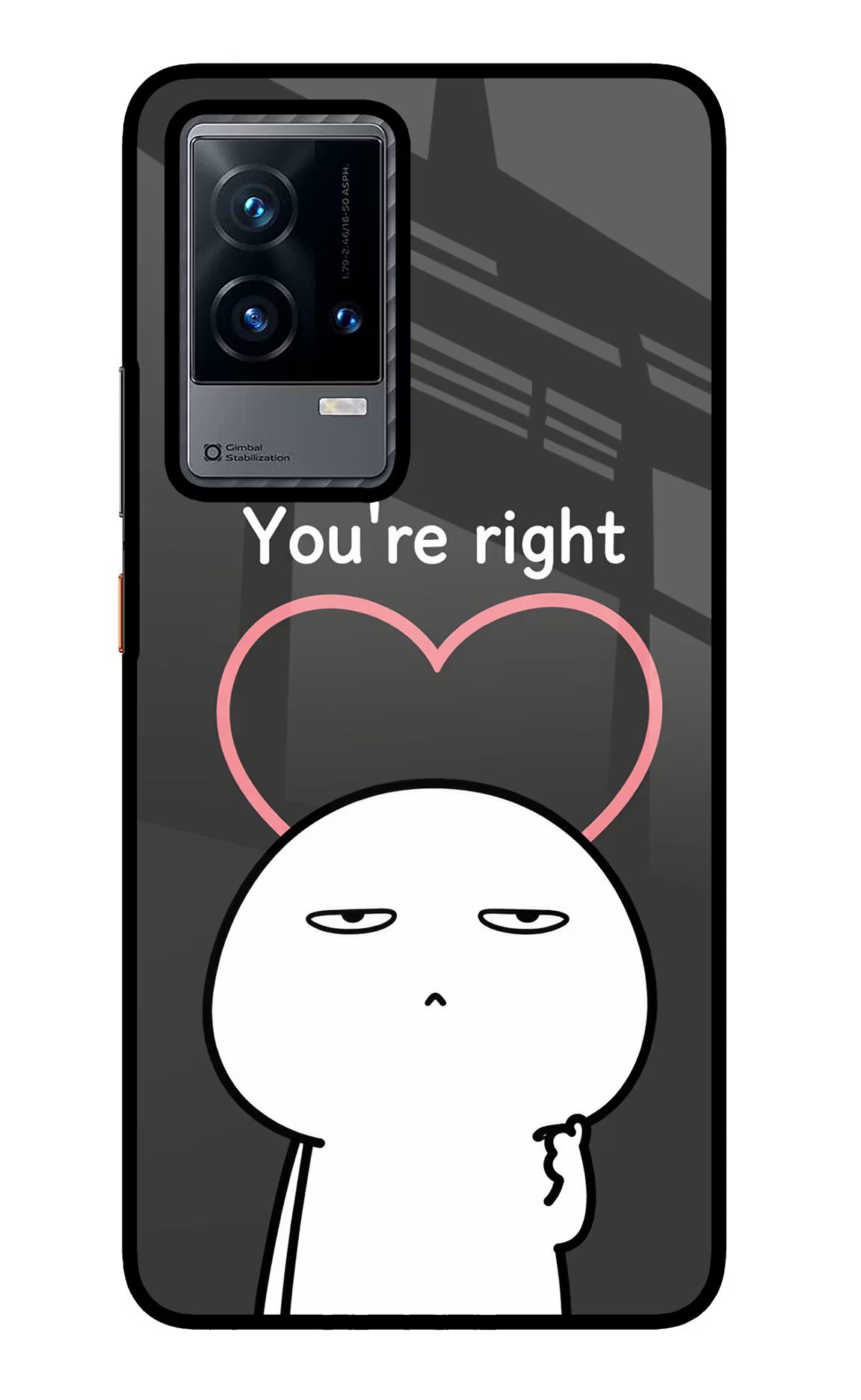 You're Right iQOO 9 5G Glass Case