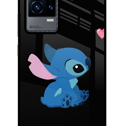 Stitch Crush iQOO 9 5G Glass Case Back Cover by Casekaro
