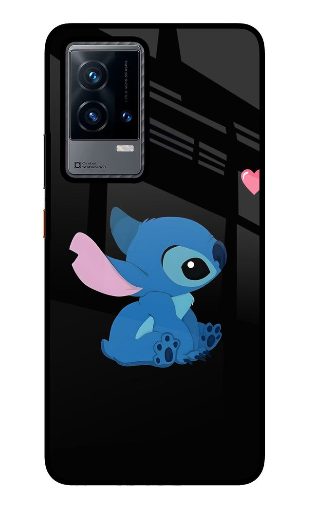 Stitch Crush iQOO 9 5G Glass Case Back Cover by Casekaro