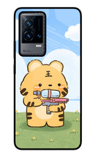 Tiger Treat iQOO 9 5G Glass Case Back Cover by Casekaro