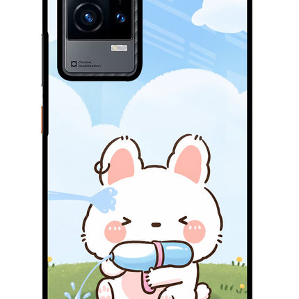 Bunny Treat iQOO 9 5G Glass Case Back Cover by Casekaro