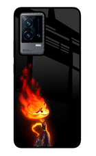 Ember Flame iQOO 9 5G Glass Case Back Cover by Casekaro