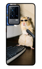 Hacker Hamster iQOO 9 5G Glass Case Back Cover by Casekaro