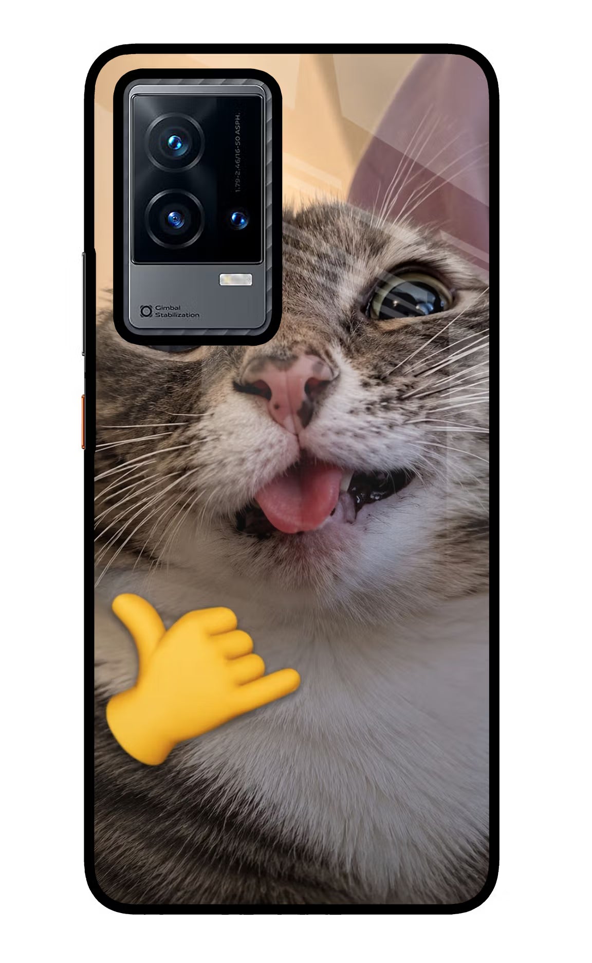Silly Cat Call iQOO 9 5G Glass Case