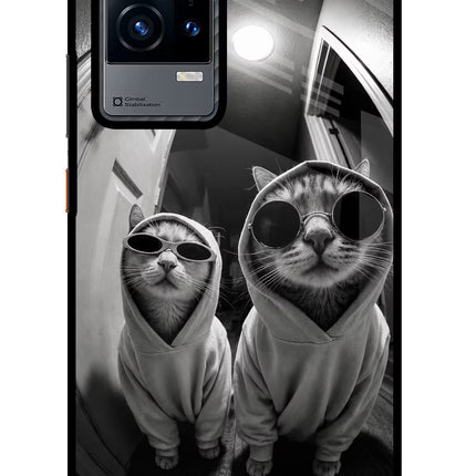 Hood Cats iQOO 9 5G Glass Case Back Cover by Casekaro