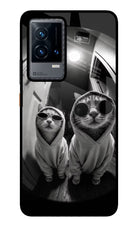 Hood Cats iQOO 9 5G Glass Case Back Cover by Casekaro
