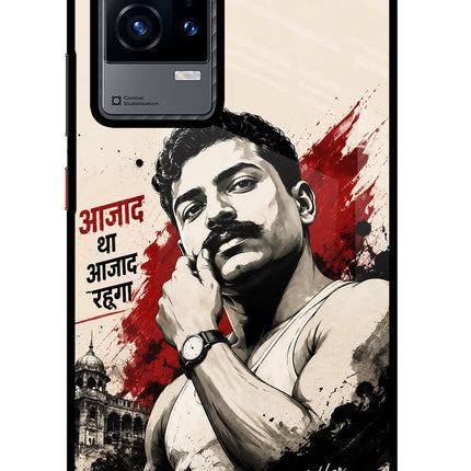 Chandrashekhar Azad Fearless iQOO 9 5G Glass Case Back Cover by Casekaro
