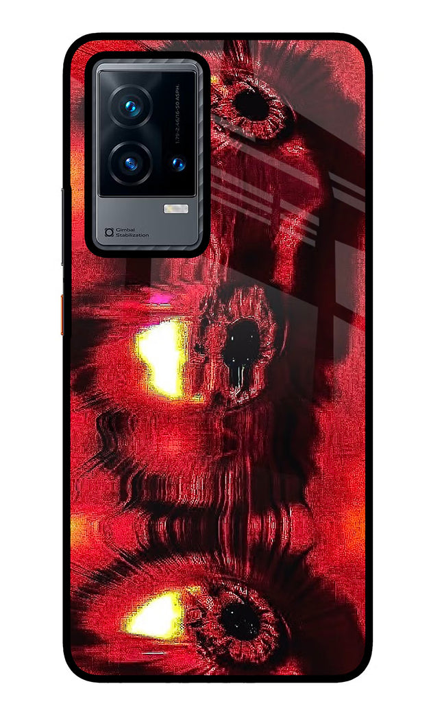 Fire Eye iQOO 9 5G Glass Case Back Cover by Casekaro