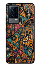Folk Print iQOO 9 5G Glass Case