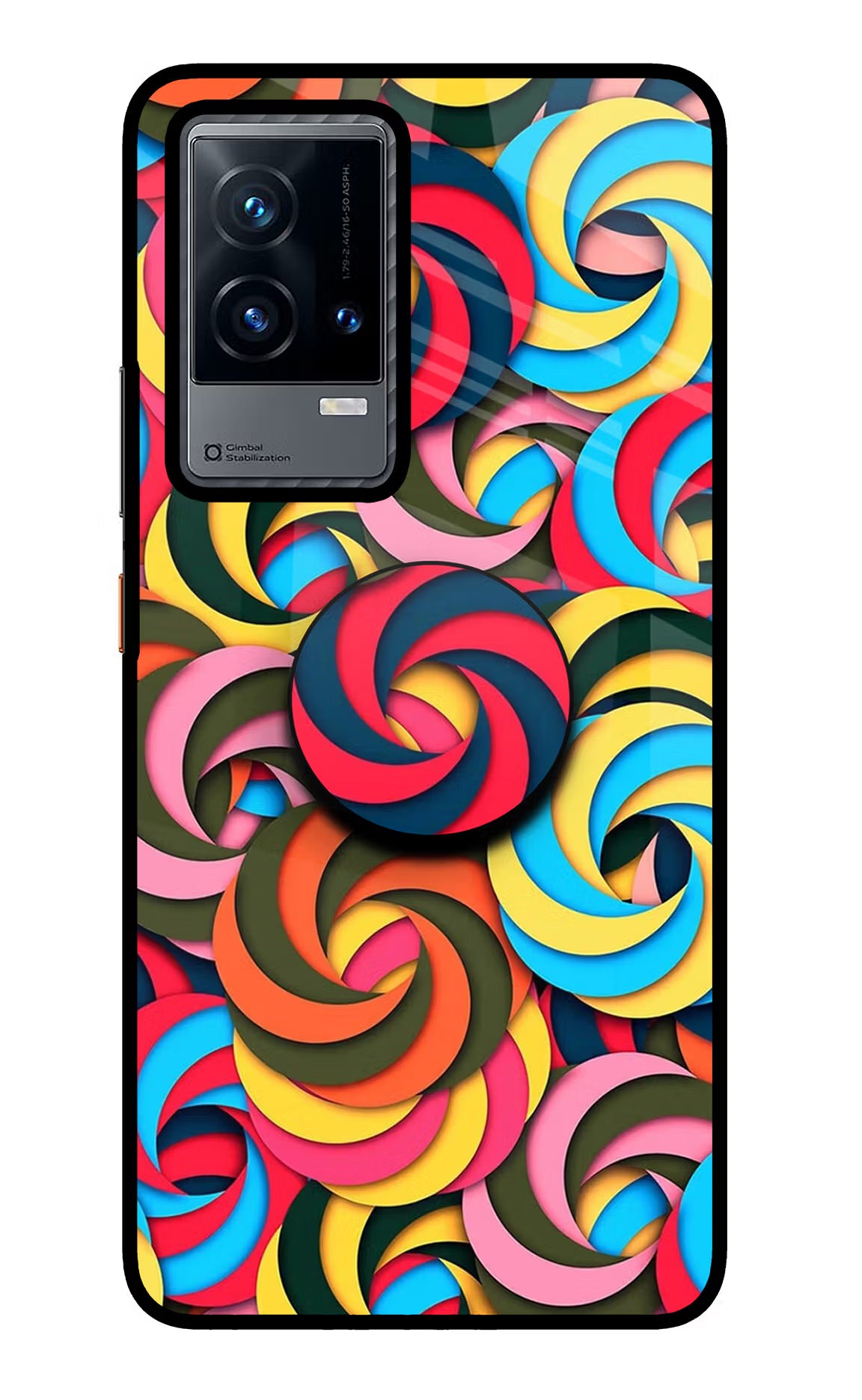 Spiral Pattern iQOO 9 5G Pop Case by Casekaro