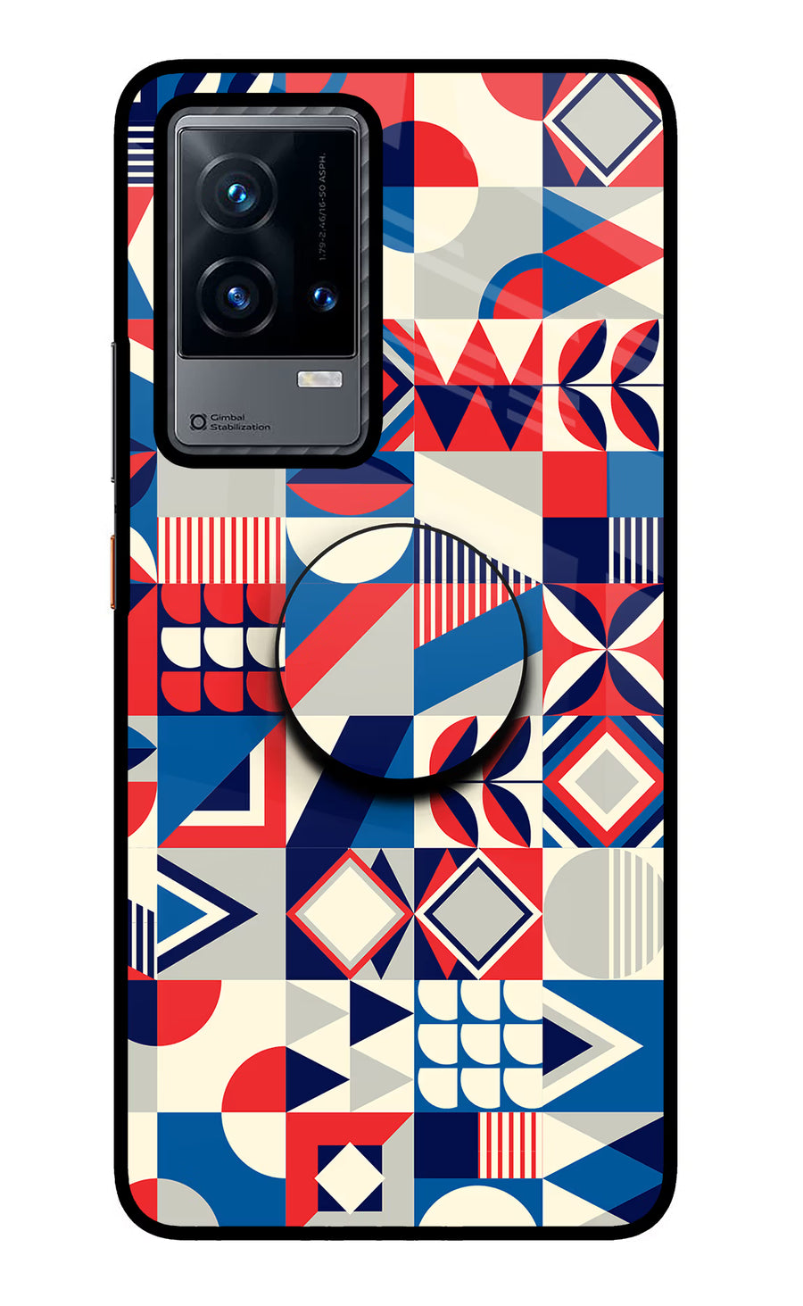 Colorful Pattern iQOO 9 5G Pop Case, Glass case