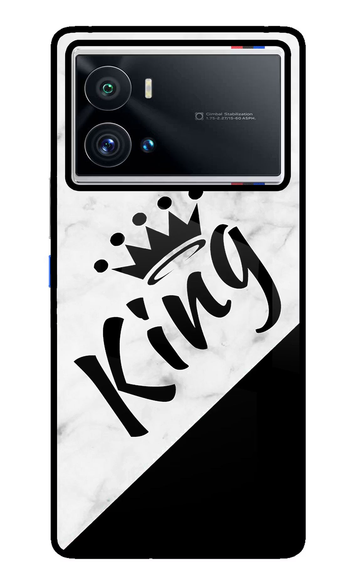 King iQOO 9 Pro 5G Glass Case Back Cover by Casekaro