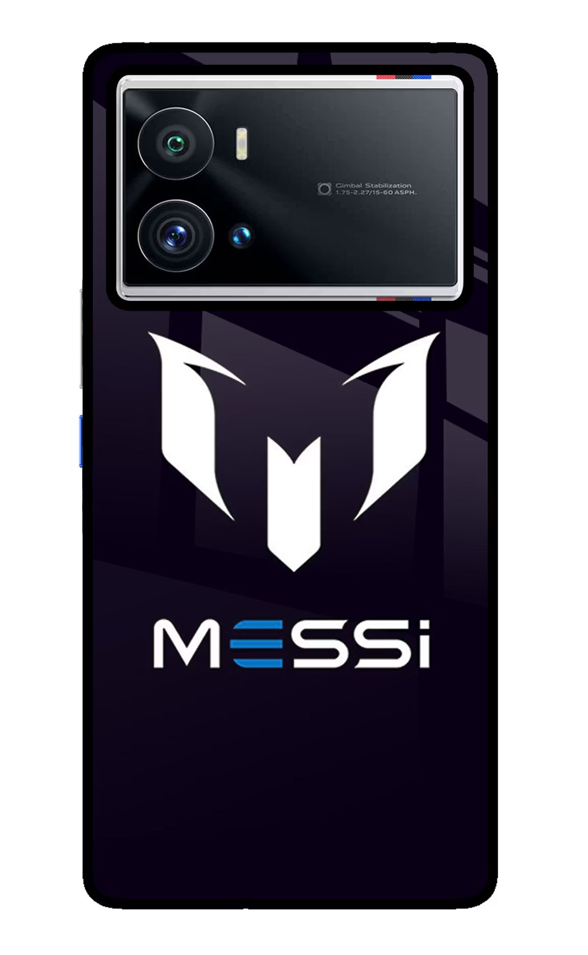 Messi Logo iQOO 9 Pro 5G Glass Case Back Cover by Casekaro