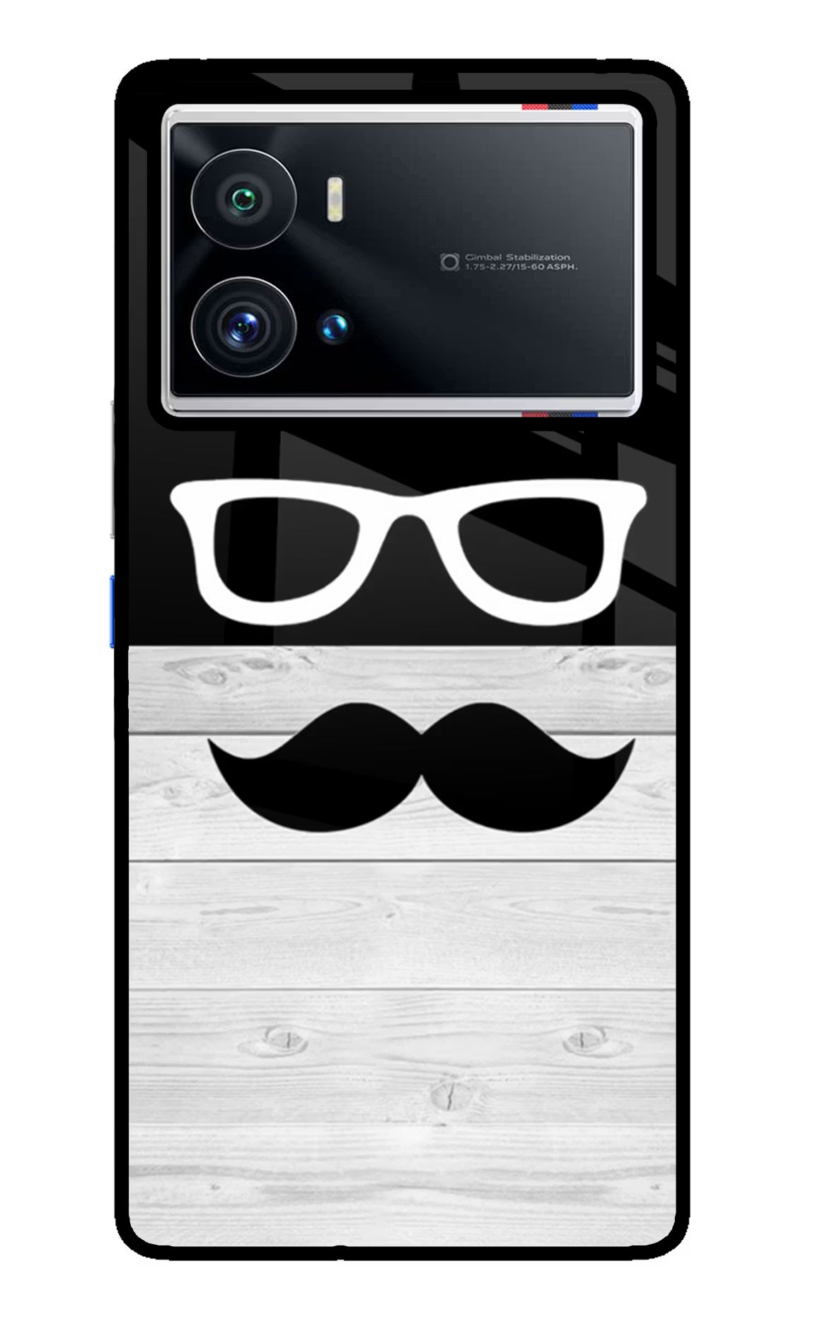 Mustache iQOO 9 Pro 5G Glass Case Back Cover by Casekaro