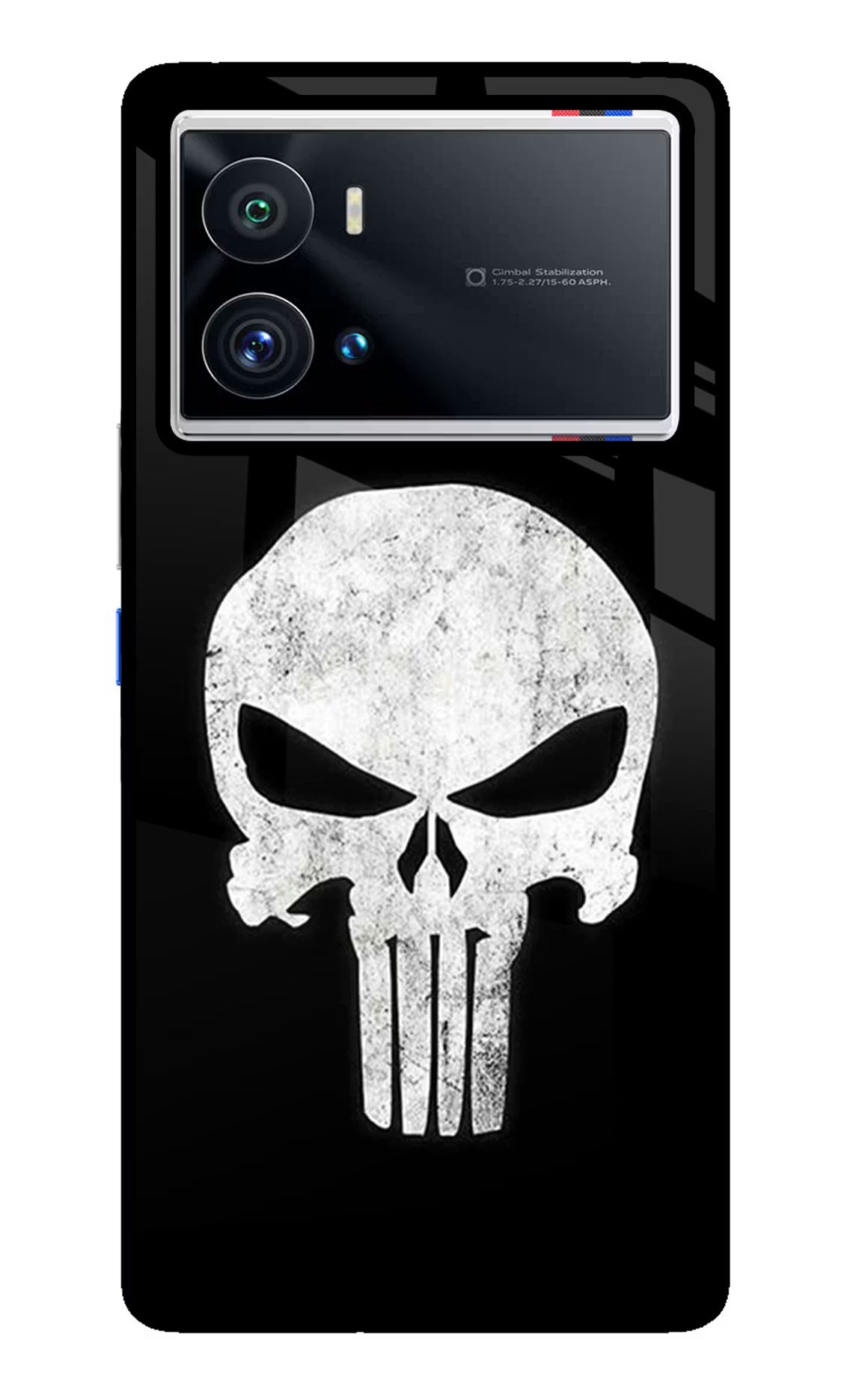 Punisher Skull iQOO 9 Pro 5G Glass Case Back Cover by Casekaro