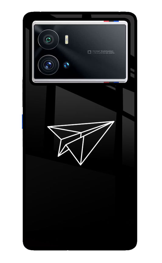 Paper Plane White iQOO 9 Pro 5G Glass Case