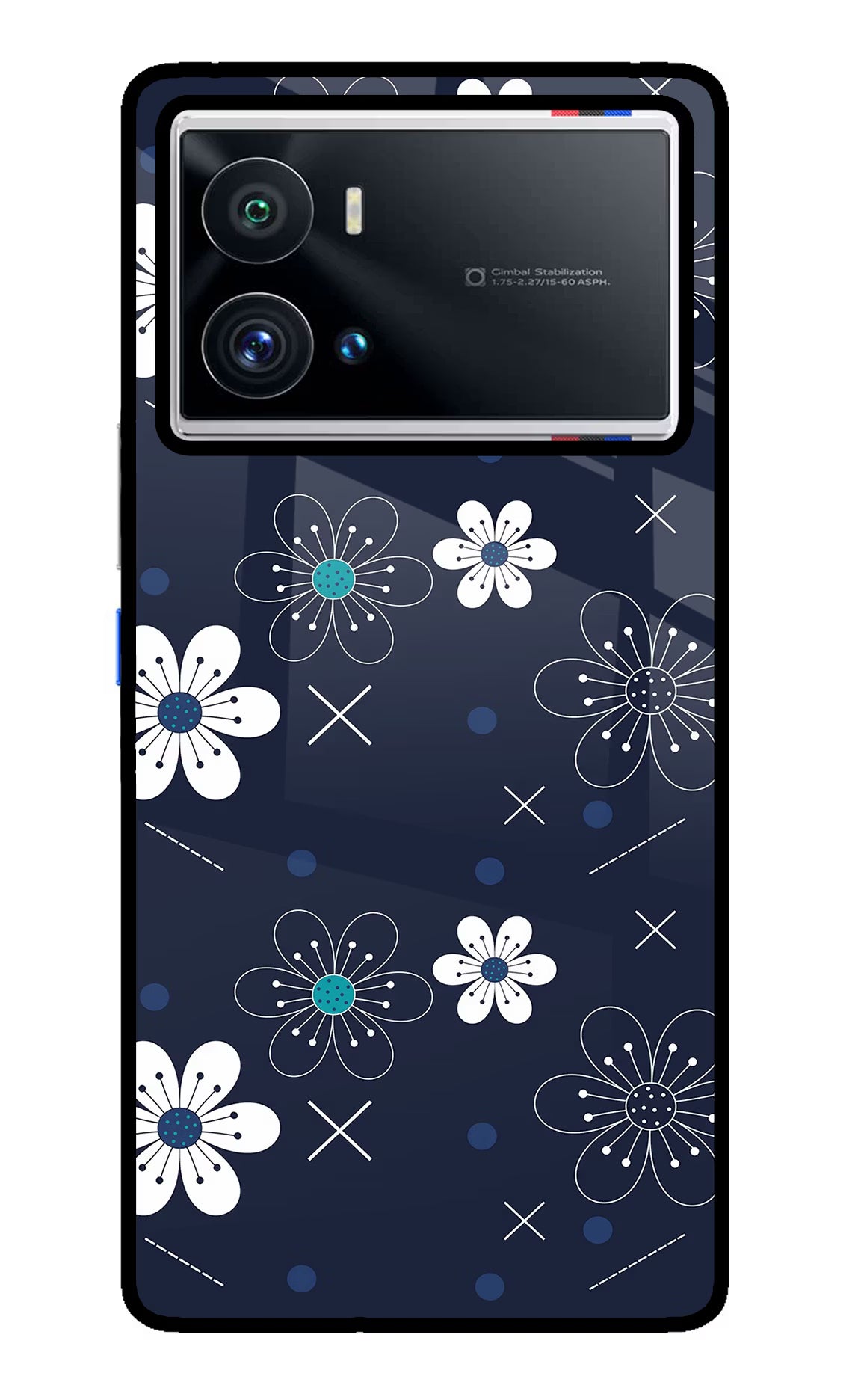 Flowers iQOO 9 Pro 5G Glass Case Back Cover by Casekaro