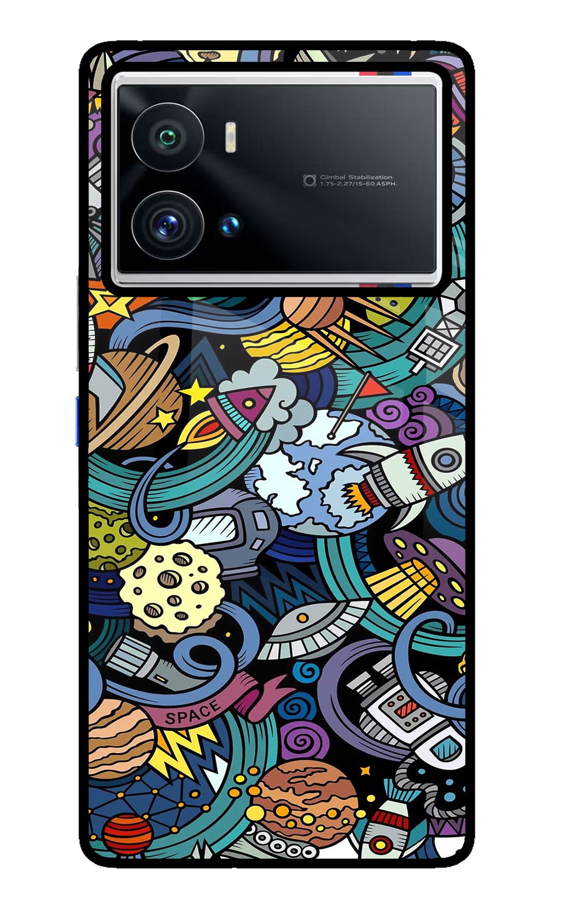 Space Abstract iQOO 9 Pro 5G Glass Case Back Cover by Casekaro