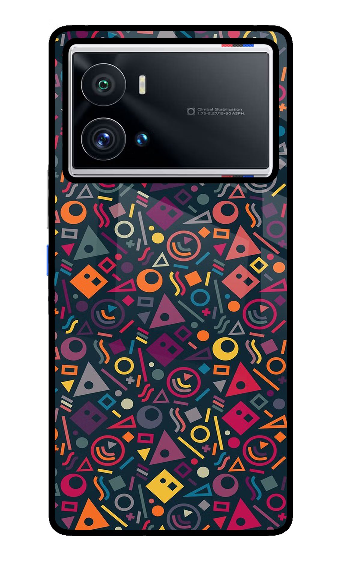 Geometric Abstract iQOO 9 Pro 5G Glass Case Back Cover by Casekaro