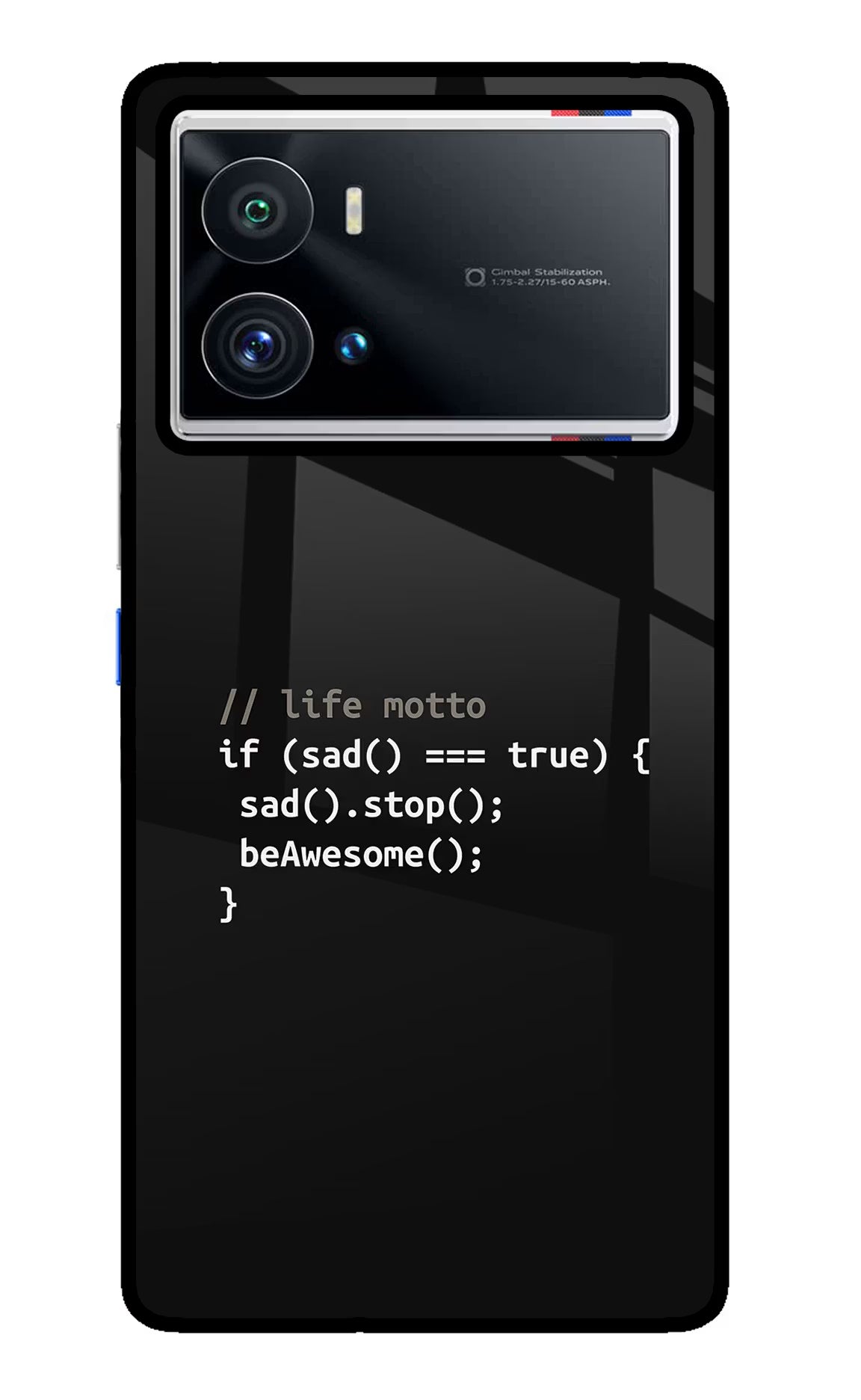Life Motto Code iQOO 9 Pro 5G Glass Case Back Cover by Casekaro