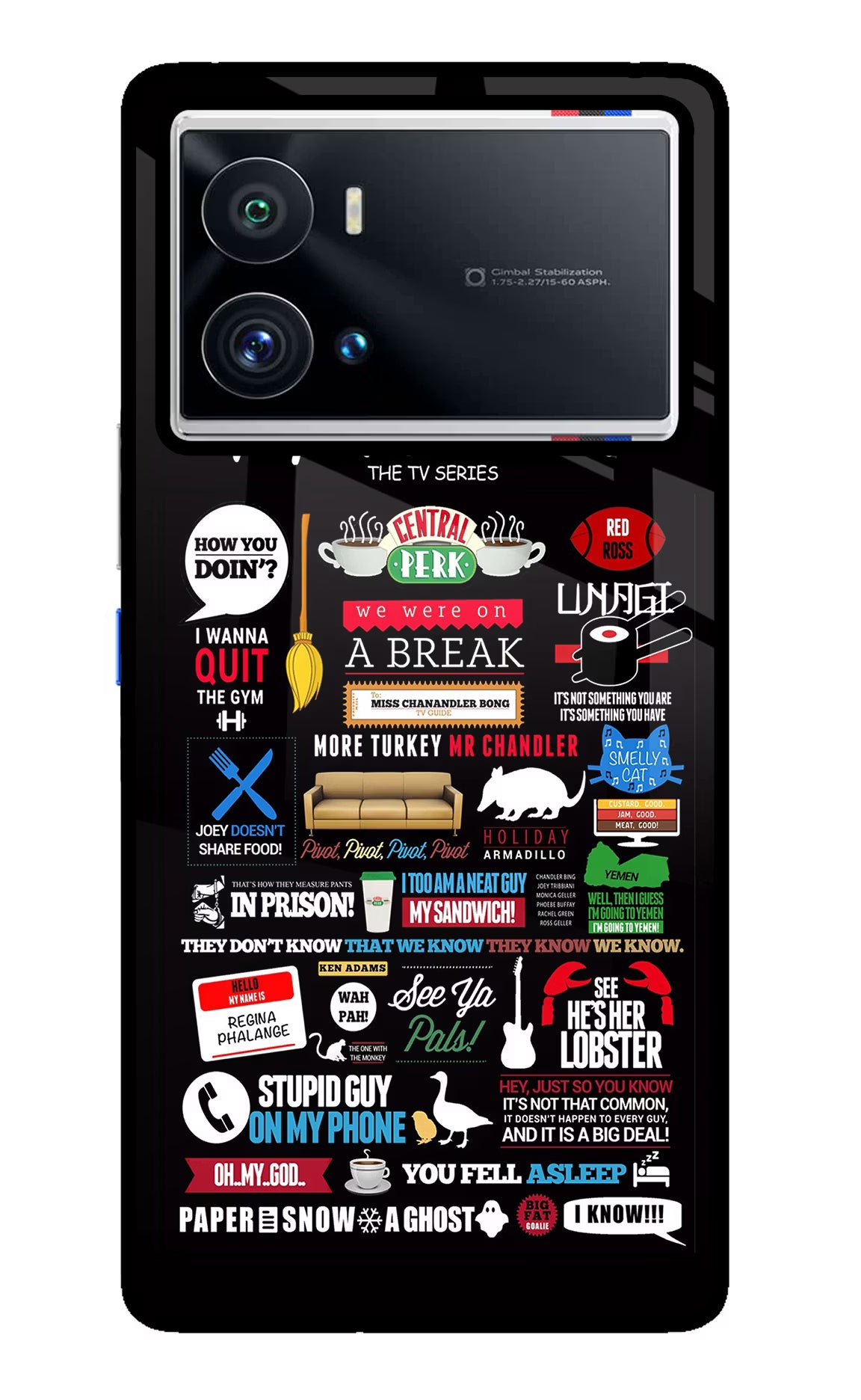 FRIENDS iQOO 9 Pro 5G Glass Case Back Cover by Casekaro