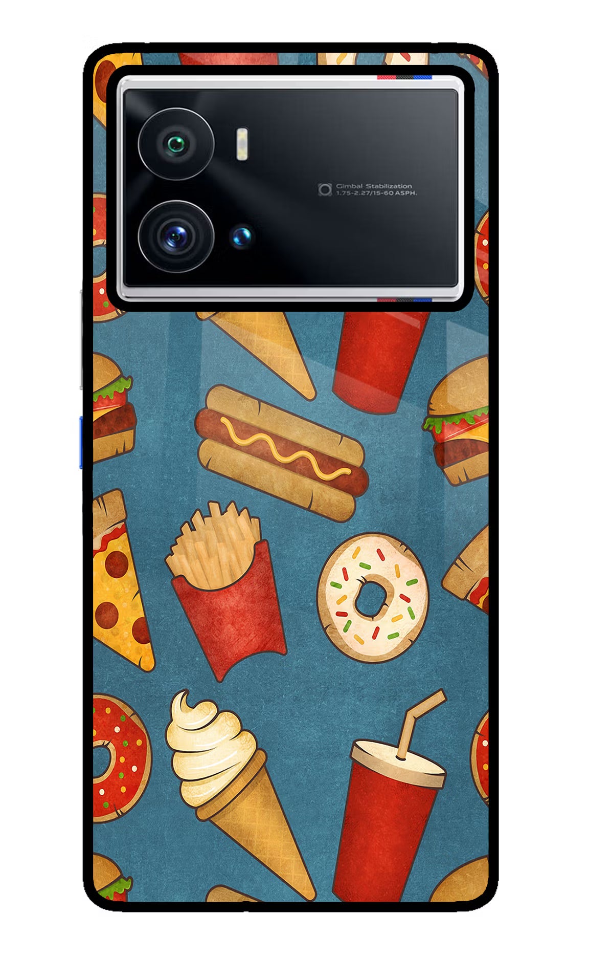 Foodie iQOO 9 Pro 5G Glass Case Back Cover by Casekaro
