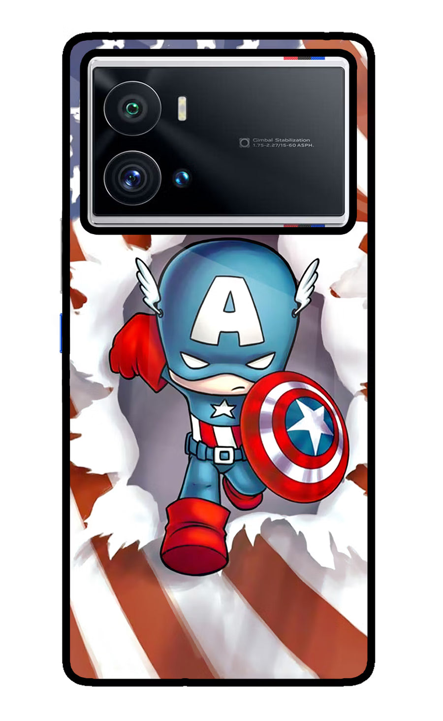 Captain America iQOO 9 Pro 5G Back Cover, Glass case