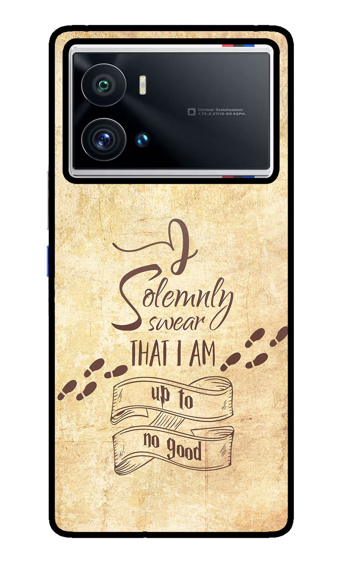 I Solemnly swear that i up to no good iQOO 9 Pro 5G Glass Case Back Cover by Casekaro