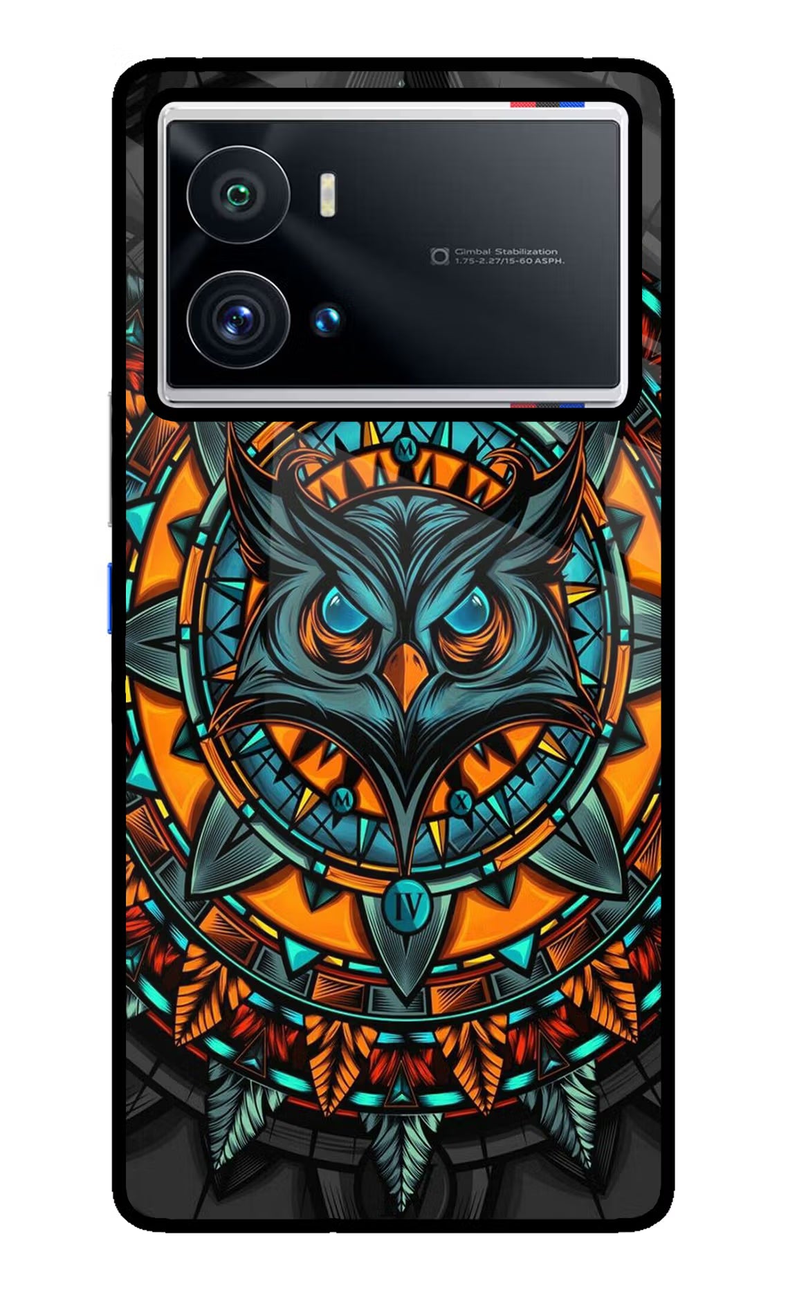 Angry Owl Art iQOO 9 Pro 5G Glass Case Back Cover by Casekaro