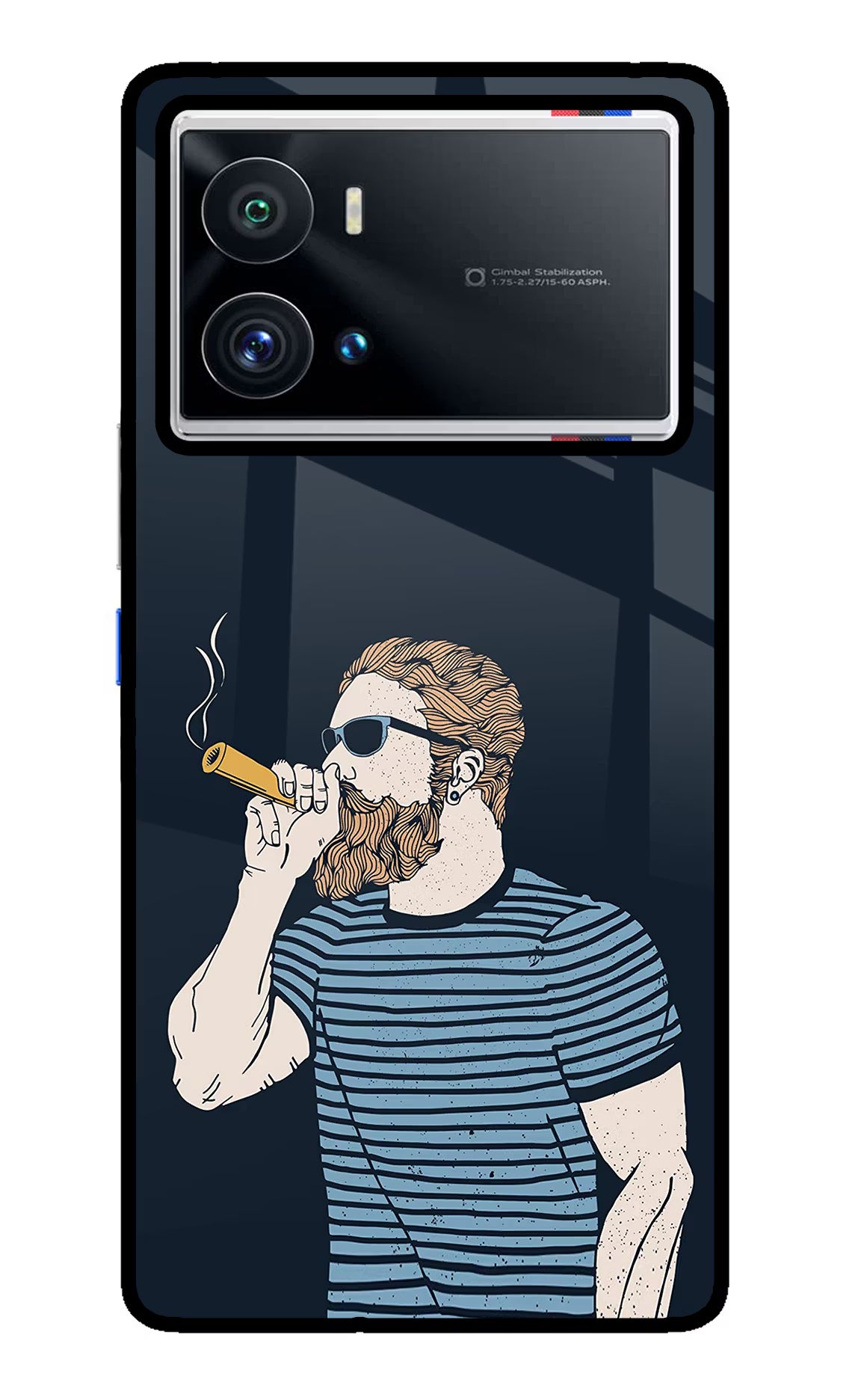 Smoking iQOO 9 Pro 5G Glass Case Back Cover by Casekaro