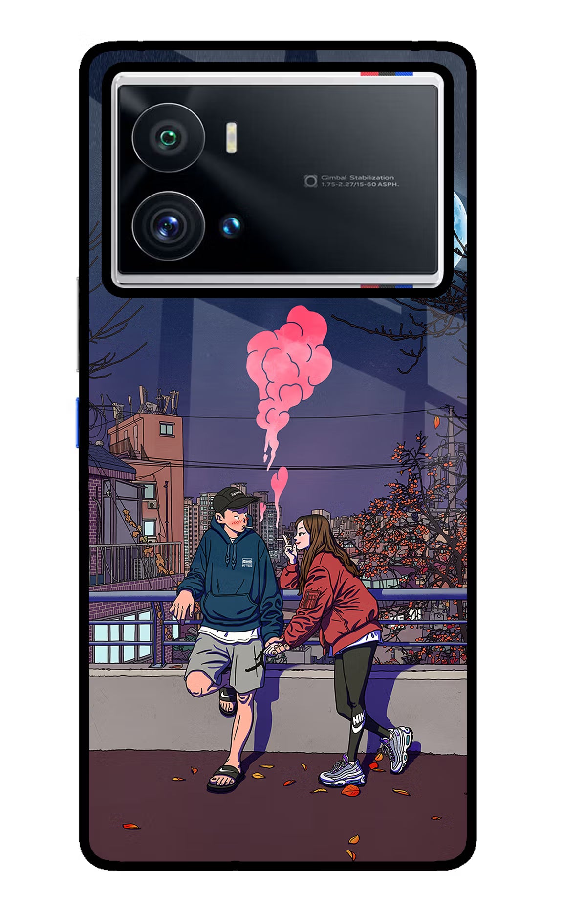 Chilling Couple iQOO 9 Pro 5G Glass Case Back Cover by Casekaro