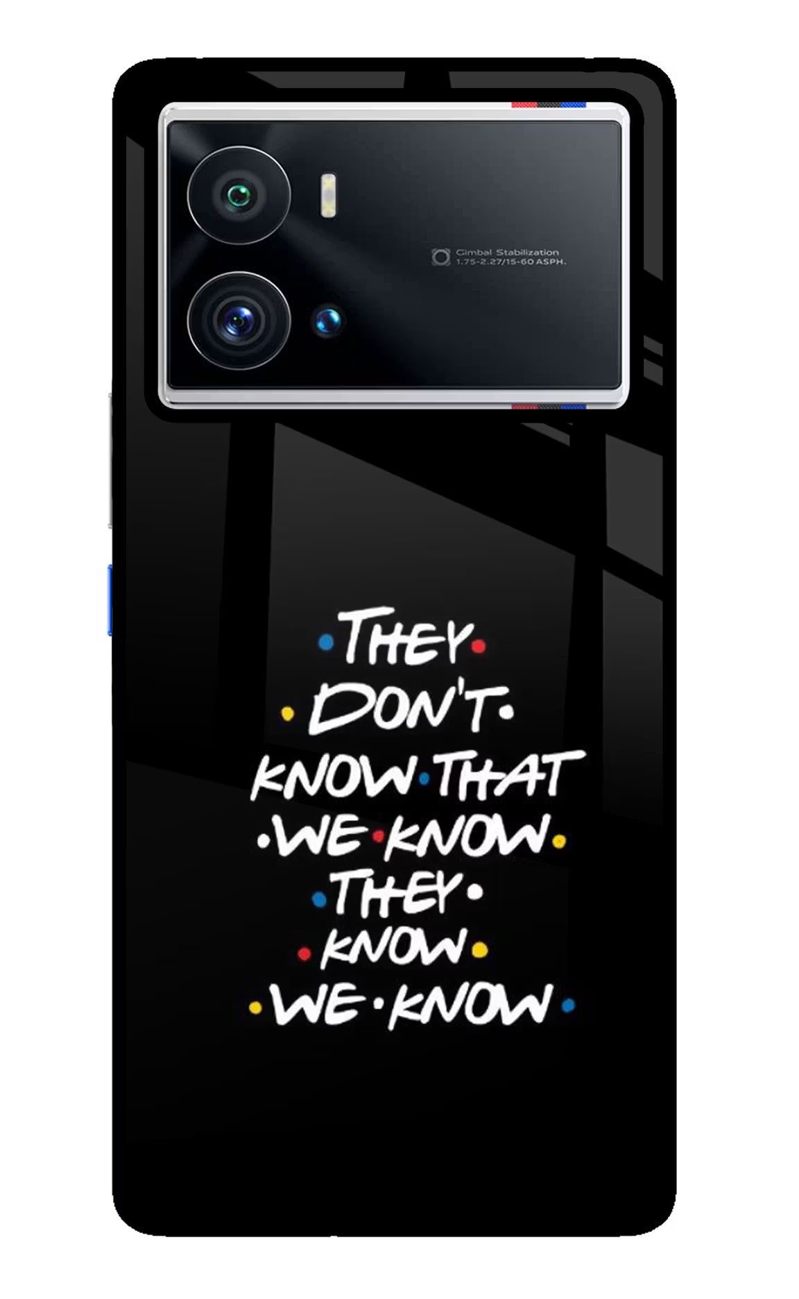 FRIENDS Dialogue iQOO 9 Pro 5G Glass Case Back Cover by Casekaro