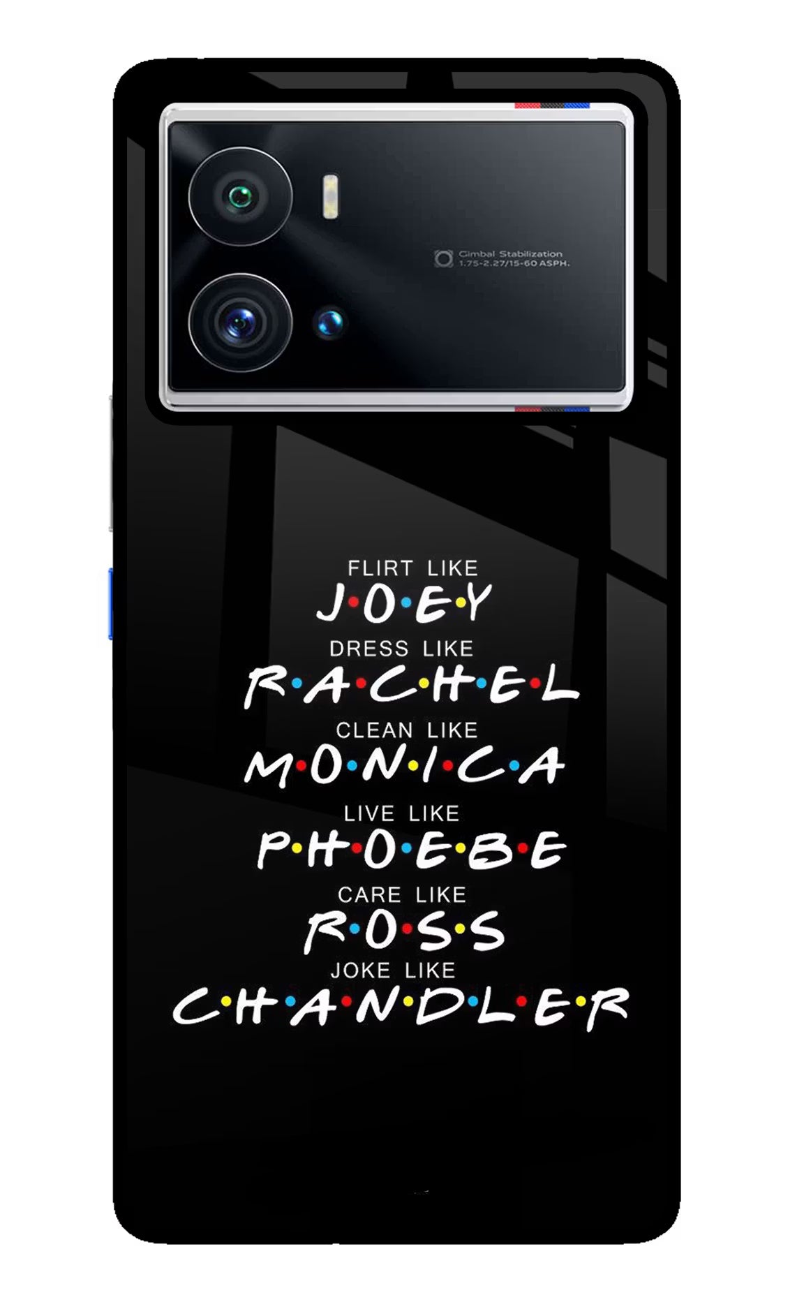 FRIENDS Character iQOO 9 Pro 5G Glass Case Back Cover by Casekaro