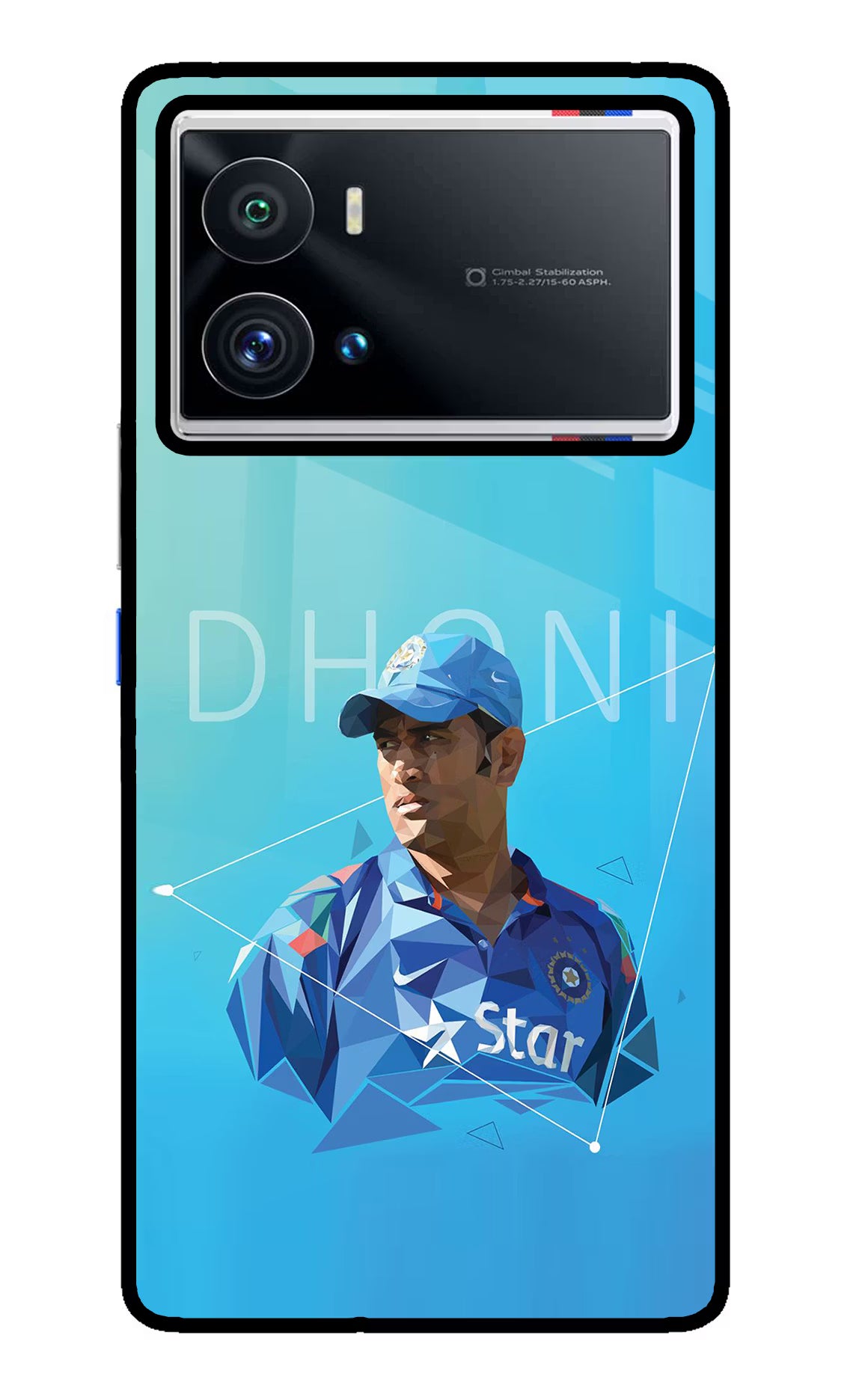 Dhoni Artwork iQOO 9 Pro 5G Glass Case Back Cover by Casekaro