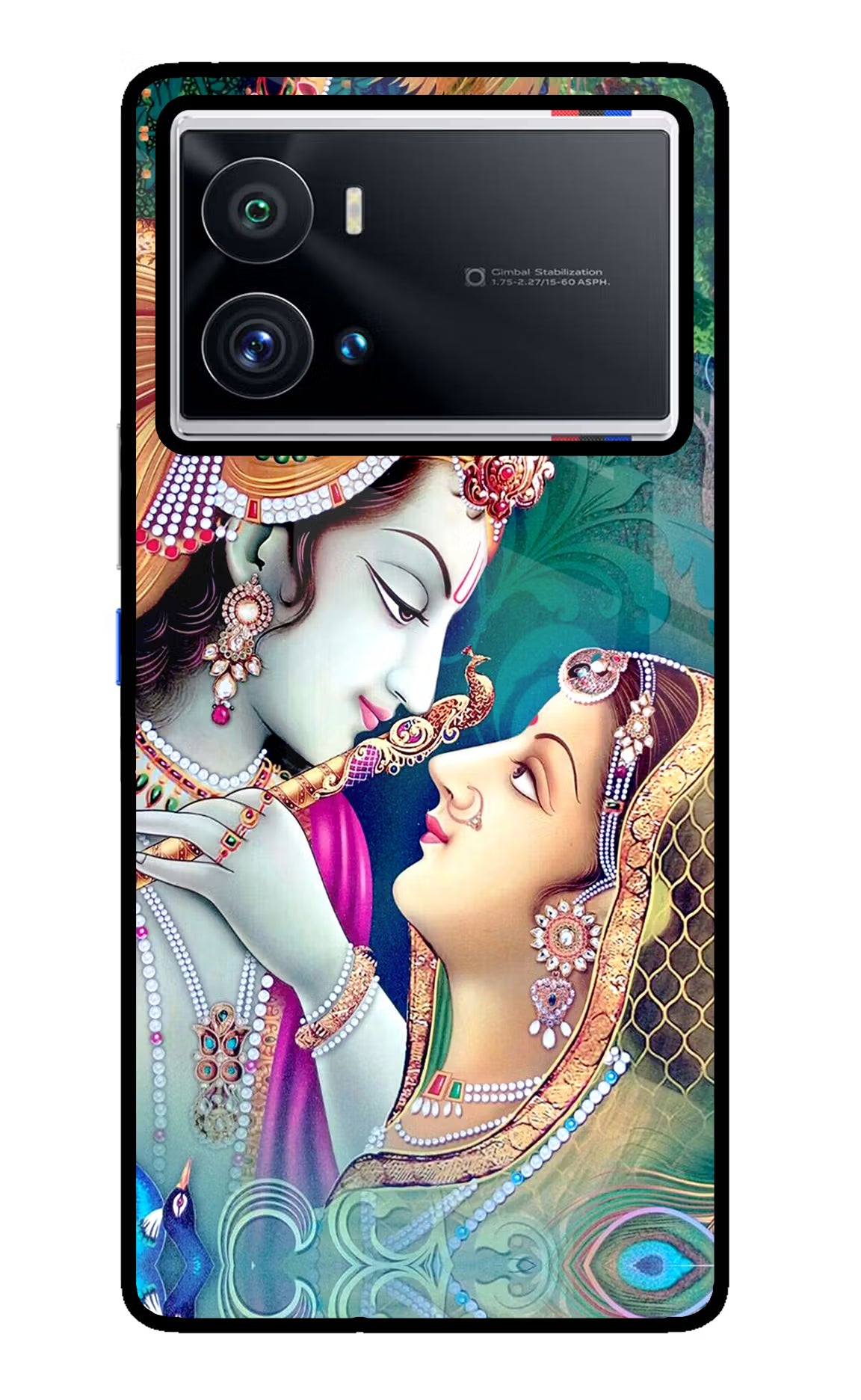 Lord Radha Krishna iQOO 9 Pro 5G Glass Case Back Cover by Casekaro