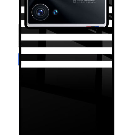 Black and White Print iQOO 9 Pro 5G Glass Case Back Cover by Casekaro