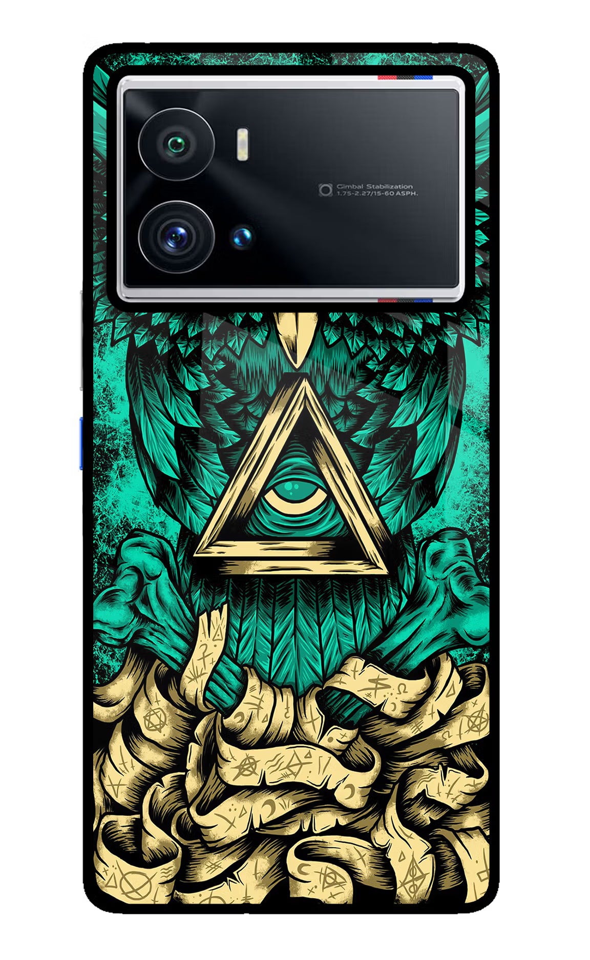 Green Owl iQOO 9 Pro 5G Glass Case Back Cover by Casekaro