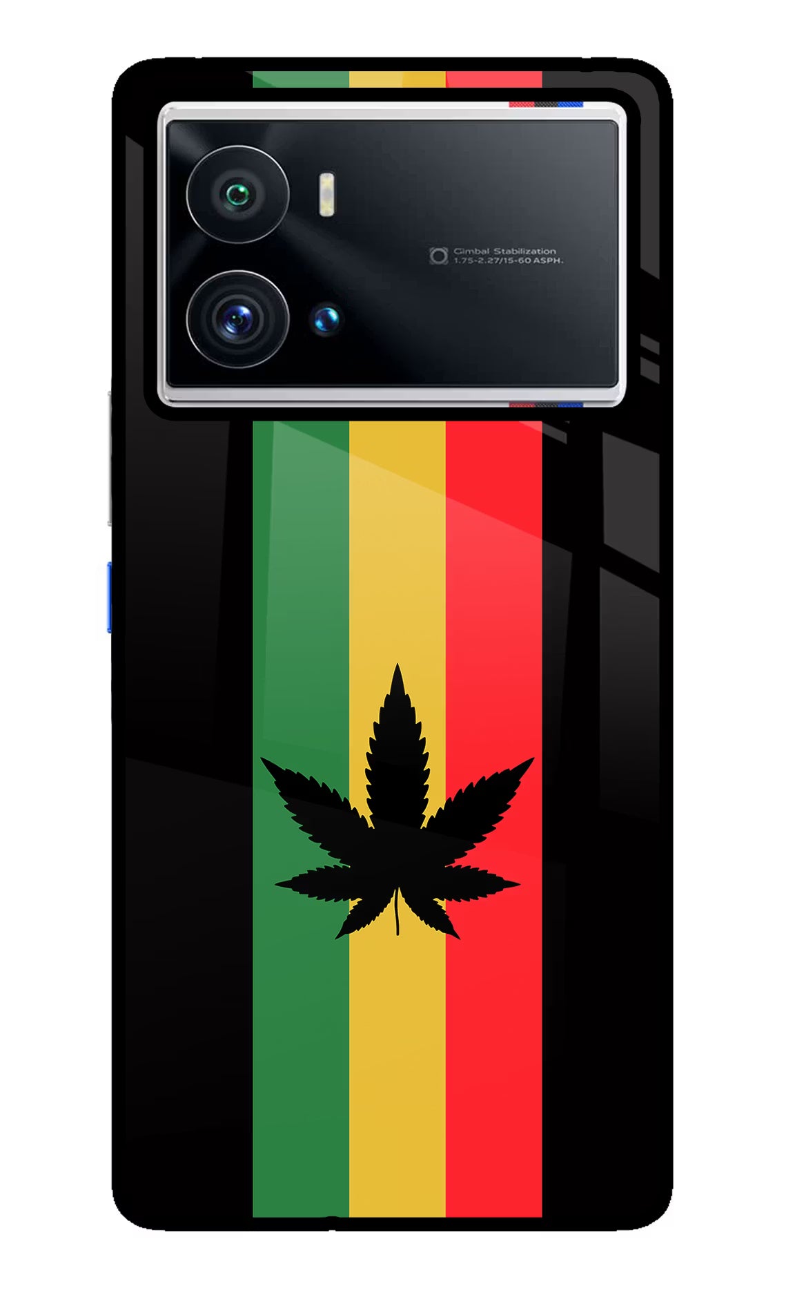 Weed Flag iQOO 9 Pro 5G Glass Case Back Cover by Casekaro