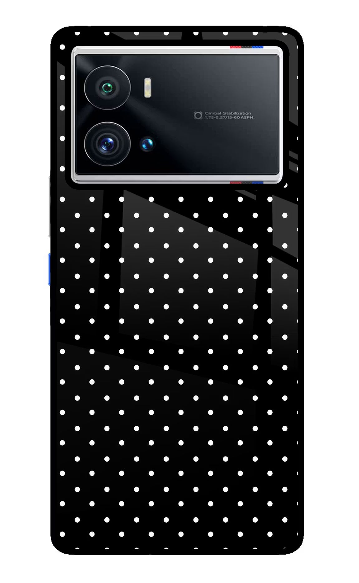 White Dots iQOO 9 Pro 5G Glass Case Back Cover by Casekaro