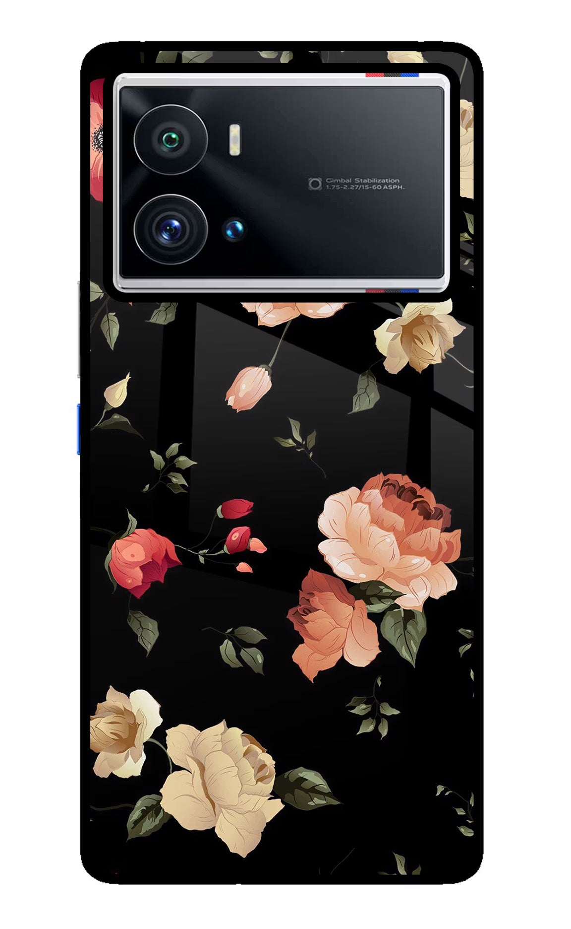 Flowers iQOO 9 Pro 5G Glass Case Back Cover by Casekaro