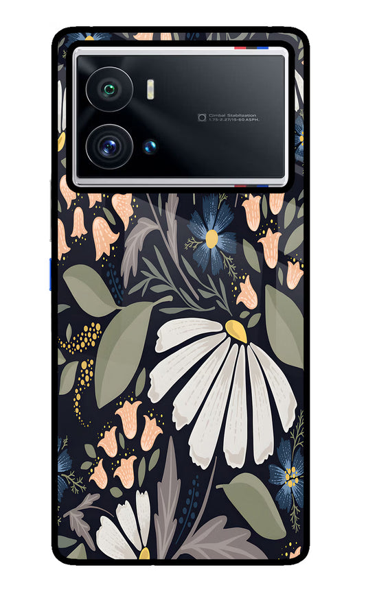 Flowers Art iQOO 9 Pro 5G Glass Case