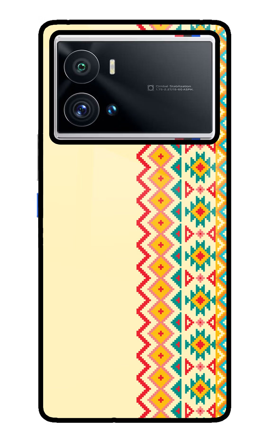 Ethnic Seamless iQOO 9 Pro 5G Glass Case Back Cover by Casekaro