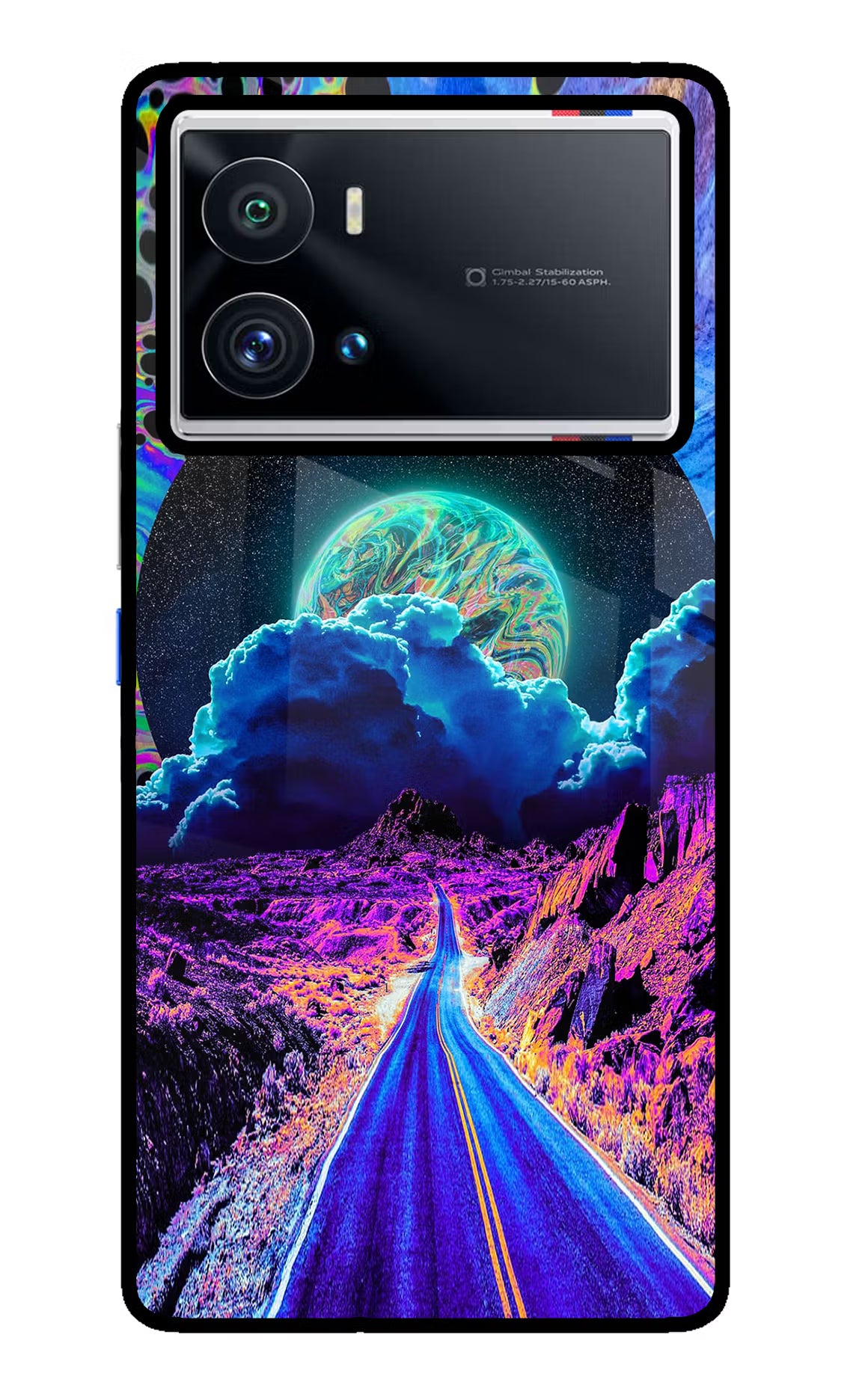 Psychedelic Painting iQOO 9 Pro 5G Glass Case Back Cover by Casekaro