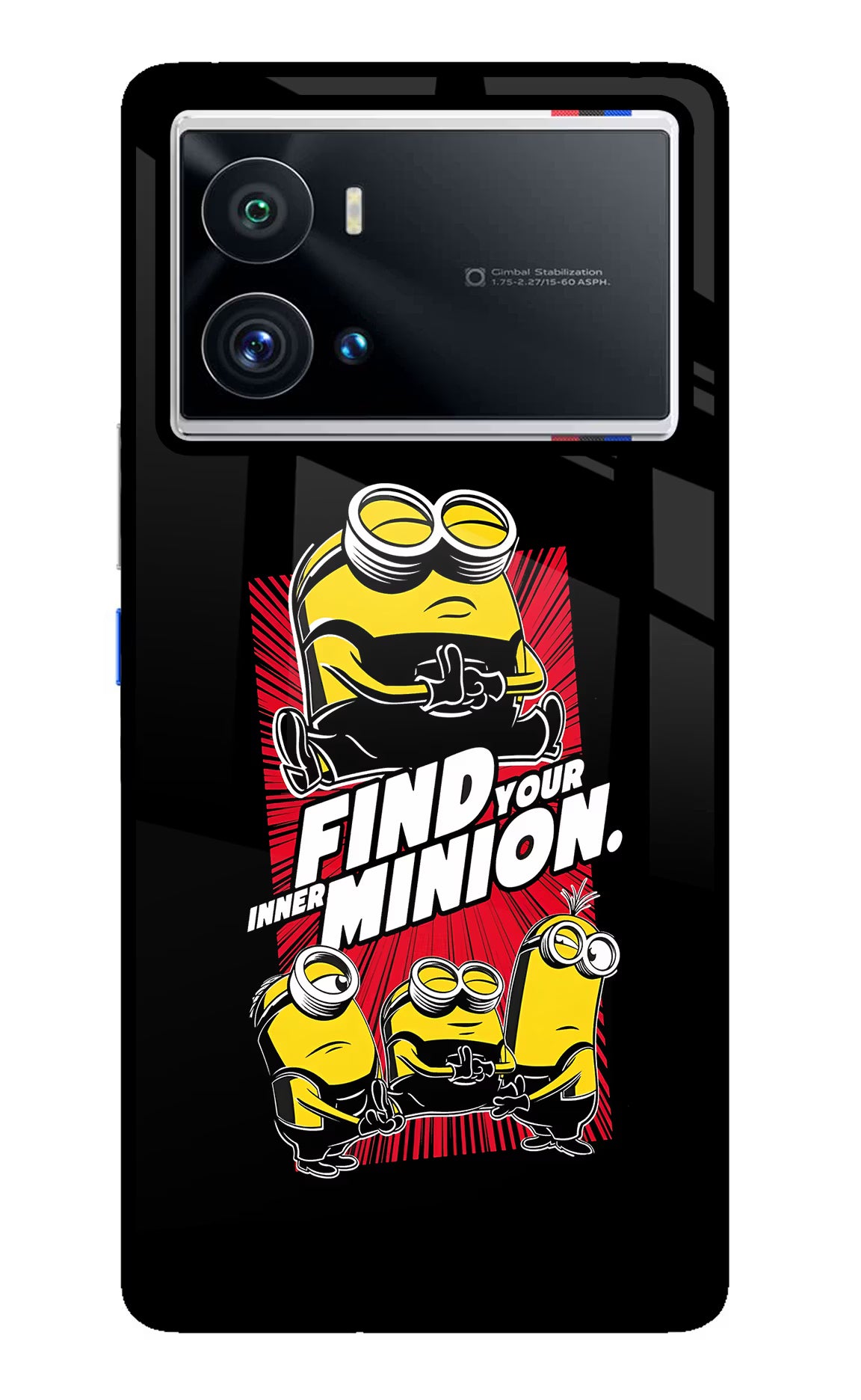 Find your inner Minion iQOO 9 Pro 5G Glass Case Back Cover by Casekaro