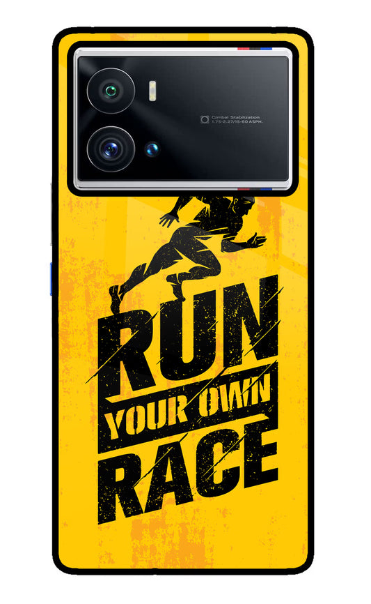 Run Your Own Race iQOO 9 Pro 5G Glass Case