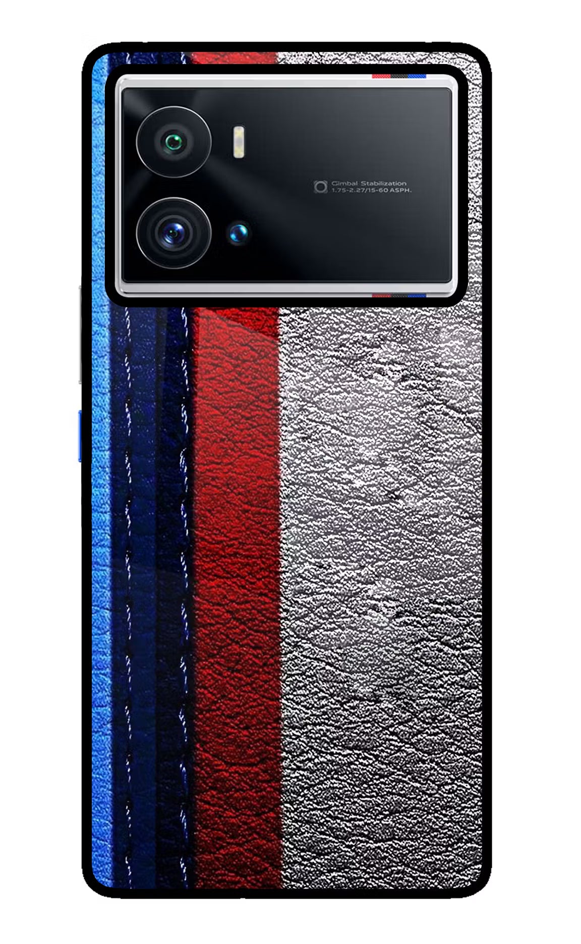 BMW Stripes iQOO 9 Pro 5G Glass Case Back Cover by Casekaro