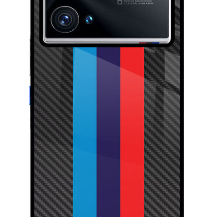 BMW Stripes Pattern iQOO 9 Pro 5G Glass Case