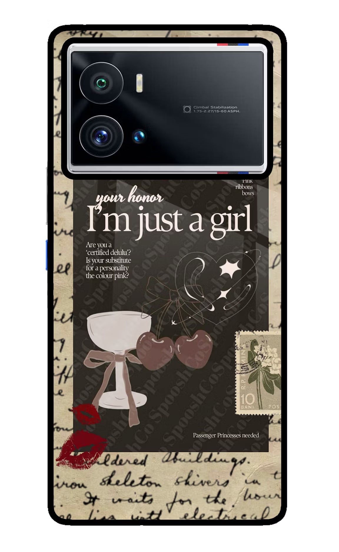 I am just a girl iQOO 9 Pro 5G Glass Case