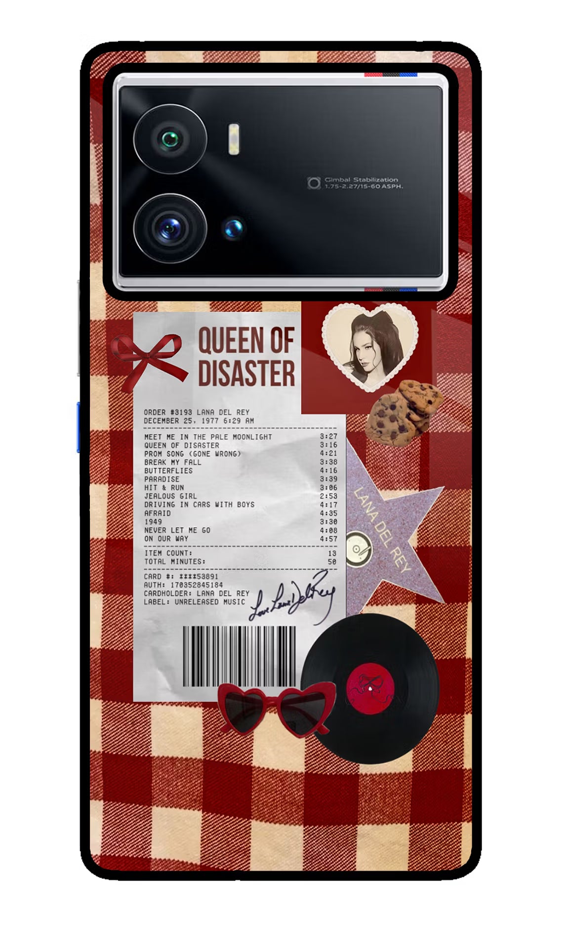 Queen of Disaster iQOO 9 Pro 5G Glass Case Back Cover by Casekaro